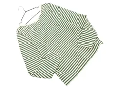 Le minor ルミノア ボーダー カットソー size1/白ｘ緑 ■◇ レディース