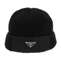 PRADA ウール&カシミアのニット帽 本物 未使用 - メルカリ