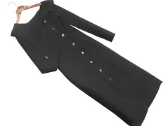 MERCURYDUO マーキュリーデュオ ビッグカラー フロントボタン リブ ニット ワンピース sizeS/黒 ◇■ レディース