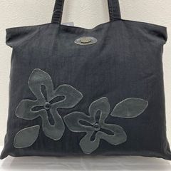 極美品】 イビザ ハンドバッグ トートバッグ 軽量 レザーパッチ 花