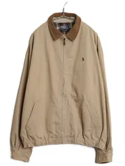 【お得なクーポン配布中!】 90's ポロ ラルフローレン 襟 コーデュロイ スイングトップ ジャケット メンズ XXL / オールド コットン ブルゾン フルジップ 大きいサイズ