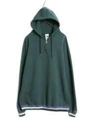 【お得なクーポン配布中!】 90s USA製 ラッセル ハーフジップ 鹿の子 フード パーカー メンズ レディース XXL / ヘビーウェイト スウェット 裏起毛 レア 大きいサイズ