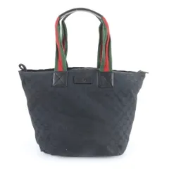 美品 グッチ GG キャンバス シェリー ライン 131231 レザー トート バッグ 肩掛け ショルダー ハンド A4 レディース RBE DW1-9【中古】