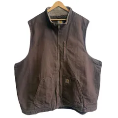Carhartt カーハート ダックベスト ワークベスト 裏ボア 茶色 ブラウン ビッグサイズ 4XLTサイズ No.M807