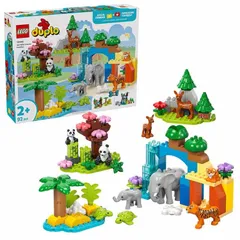 【公式】おもちゃ 玩具 ブロック プレゼント 誕生日 クリスマス 幼児 動物 おままごと LEGO デュプロのまち 3in1 どうぶつのかぞく 10446 DUPLO