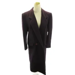 レリアン Leilian ヴィンテージ チェスターコート ウール カシミヤ混 ロング丈 11 紫 パープル 0419 ■GY99