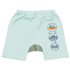 アンパンマン 2025年 夏物 ニットデニム ３キャラ ３分丈モンキーパンツ Anpanman グレー◇80cm jksa4514-9 0