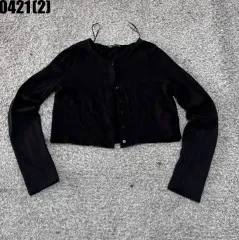 ZARA ブラック クロップド カーディガン