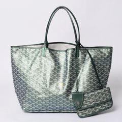 GOYARD ゴヤール Saint Louis GM サンルイGM トートバッグ CHN020247 メタリックグリーン 2024年限定 美品 中古 4a000985