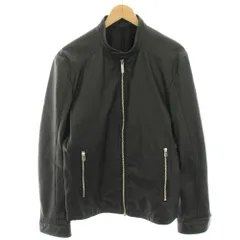 コムサメン COMME CA MEN パンチングレザー シングルライダース レザージャケット 裏地メッシュ L 黒 ブラック 07-31LT01 /HNのサムネイル