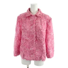 エルマノシェルビーノ ERMANNO SCERVINO ジャケット 上着 42 ピンク レース柄 シャツカラー 長袖 /APのサムネイル