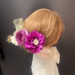 ha282 成人式 和装 髪飾り 振袖 結婚式　ピンク　パープル　くすみカラー