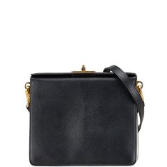 プラダ サフィアーノ 斜め掛け ショルダーバッグ レザー レディース PRADA 【1-0186135】 プラダ サフィアーノ 斜め掛け ショルダーバッグ ブラック ホワイト