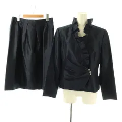 ハナエモリ HANAE MORI セットアップ ジャケット トップス スカート 膝丈 3点セット 40 ネイビー /HK ■OSのサムネイル