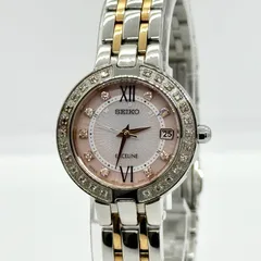 SEIKO セイコー EXCELINE エクセリーヌ 1B22-0BR0 ピンク ソーラー レディース 腕時計 稼働品
