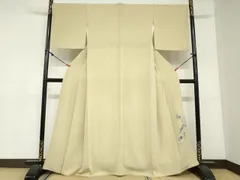 平和屋着物●人間国宝・羽田登喜男監修　色無地　木蘭色　鬼しぼ縮緬　正絹　逸品　DABC2927udのサムネイル
