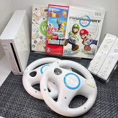 【動作確認済】Wii 本体 リモコン2本 マリオカートセット b
