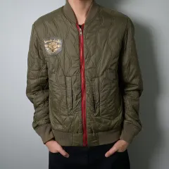 DIESEL ディーゼル リーバーシブル カーキ キルティング ブルゾン ジャケット M