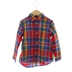ラルフローレン RALPH LAUREN トップス 男の子 チェック柄 シャツ 長袖 赤 /JP