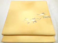 平和屋着物●塩瀬　全通柄袋帯　枝花文　正絹　逸品　CABE8510hy