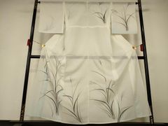 付け下げ/絽 ］正絹 白 生成り 稲 唐草 夏着物 薄物 盛夏 涼 清 - メルカリ