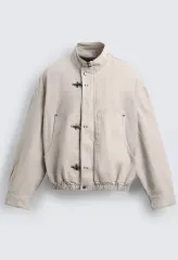 ZARA ザラ アラマレス クロップド フィット ジャケット クリーム XL