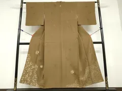 平和屋着物●友禅作家の巨匠　浅井青仁　訪問着　草花丸文　金彩　正絹　逸品　DABD9360ud 平和屋着物○友禅作家の巨匠 浅井青仁 訪問着 草花丸文 金彩 正絹 逸品