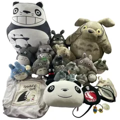 ★ スタジオジブリ キャラクターグッズ  24点 まとめ商品 ぬいぐるみ  トート ポシェット クッション 等 パンダコパンダ トトロ ジジ カオナシ 他 現状品 4.4kg