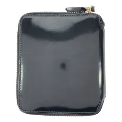 COMME des GARCONS コムデギャルソン ミラーインサイド ラウンドジップレザーウォレット 財布  ブラック ゴールドのサムネイル