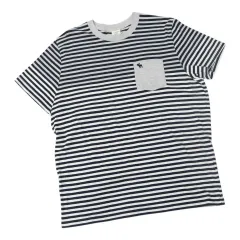 アバクロンビー ヴィンテージ ストライプ ポケット 半袖 Tシャツ (XL)