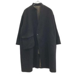 ANN DEMEULEMEESTER カシミヤ混ウールモッズコート ブラックS ANN DEMEULEMEESTER アンドゥムルメステール カシミヤ混 ウールモッズ