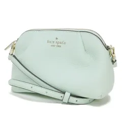 Kate spade ケイトスペード バッグ ミントグリーン | ダンプリング コンバーチブル クロスボディ ショルダーバッグ / クラッチ | 肩掛け ロゴ レザー | ブランド カバン【レディース】【中古】