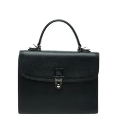 バーバリー ノバチェック シャドーホース ハンドバッグ ブラック レザー レディース BURBERRY【1-0264464】