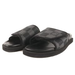 美品】エルメス リフレックス レザーサンダル パンチングロゴ 黒 43