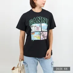 ■GANNI ガニー 半袖 Tシャツ A1050070 Basic Cotton Jersey Bear Comic Teddy T-shirのサムネイル