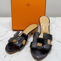 試し履きのみ エルメス サンダル グラディス 36 シェーヌダンクル 23.5
