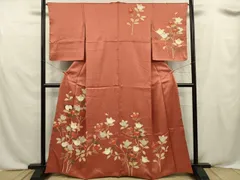 平和屋着物■訪問着　駒刺繍　橘文　金彩　正絹　逸品　DABF0531ya