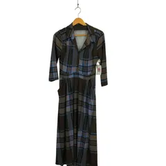 ユーズドフルギ USED古着 {{EGERIE PARIS}} チェック柄 七分袖 ロングワンピース レディース 表記無 