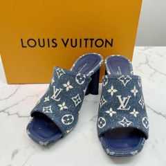 Louis Vuitton デニム スライドサンダル - メルカリ