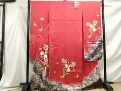 豪華古典柄】正絹 振袖 鶴・桜・藤 卒業式 結婚式 成人式 やまと謹製