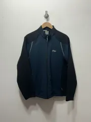 アシックス ネイビー/ブラック ウィンドブレーカー ジャケット L