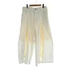アクシーズファム axes femme パンツ M 白 ホワイト ワイド レース クロップド丈 /AP