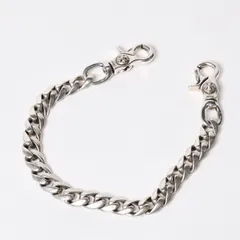 CHROME HEARTS クロムハーツ 2クリップ クラシックリンク ショート ウォレットチェーン シルバー925 199g シルバー金具 美品 中古 4b014091のサムネイル