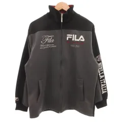 フィラ FILA トラックジャケット L 灰色 グレー 長袖 スタンドカラー 切り替えデザイン /SJ ■GY59