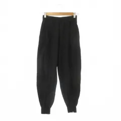 ジーナシス JEANASIS スウェットジョガーパンツ M 黒 ブラック 無地 ゴムウエスト リブ裾 /CK56 ■GY99