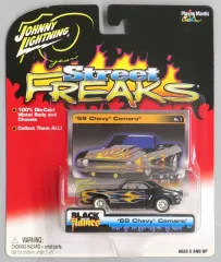 【中古】ミニカー 1/64 ’69 Chevy Camaro(ネイビー) 「Street FREAKS BLACK WITH flames」 [375-07]