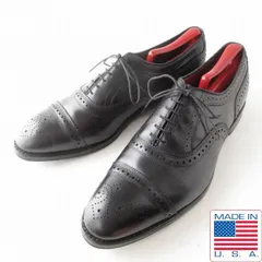 美品 USA製 BROOKS BROTHERS×アレンエドモンズ 別注 セミブローグ 黒 11.5D 29.5cm キャップトゥ ブルックスブラザーズ D153のサムネイル