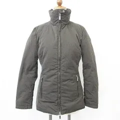 モンクレール MONCLER ジャケット ダウンジャケット ジップアップ スタンドカラー シルク混 茶 ブラウン 0