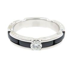 シャネル CHANEL ダイヤモンド0.2 ウルトラリング 8号 48 ブラック 