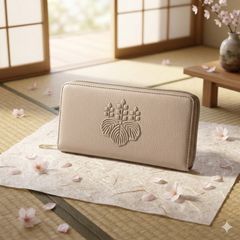 新品未使用】白 ホワイト 皇居 財布 長財布 本革 - メルカリ